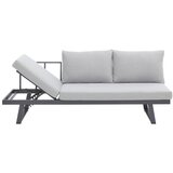 Bessagi Garden Vrtni Ležalnik / Klop Loan, Svetlo Siva, Z Mizico | Shoptok.si