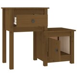  Noćni ormarići 2 kom boja meda 79,5x38x65,5 cm masivna borovina | shoptok.hr