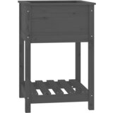 Maison Chic Visoka greda - Greda - Cvetlični Lonec s polico siva 54x54x81 cm trdna borovina, (21789951) | Shoptok.si