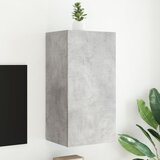 vidaXL Stenska TV omarica z LED lučkami betonsko siva 40,5x35x80 cm Cene