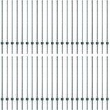 vidaXL Stupovi ograde 44 kom U-kanal Zelena 160 cm Čelik | shoptok.hr