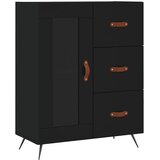  Visoka komoda crni 69,5x34x180 cm konstruirano drvo | shoptok.hr