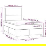 Box spring postelja z vzmetnico LED črna 120x200 cm blago, (20725599) | Shoptok.si
