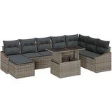 vidaXL 9-delni vrtni kavč s blazinami siva poli ratan, (22090675) | Shoptok.si