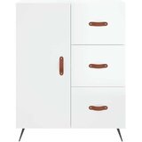 vidaXL Komoda visok sijaj bela 69,5x34x90 cm inženirski les | Shoptok.si