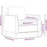  Fotelja krem 60 cm od umjetne kože | shoptok.hr