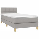  box spring s madracem LED svjetlosivi 80x200 cm tkanina | shoptok.hr