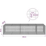  Gabion s žicom debljine 3 5 mm i mrežom 5x2 5 cm 250x100x50 cm - 100 cm 50 cm 250 cm | shoptok.hr
