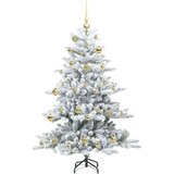  Umjetno božićno drvce s nogom Bijelo 150 cm PVC i čelik | shoptok.hr
