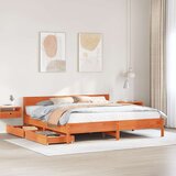 vidaXL Okvir kreveta bez madraca voštano smeđi 180x200 cm od borovine | shoptok.hr