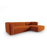 Cosmopolitan Design Oranžna žametna kotna sedežna garnitura Mackay – | Shoptok.si