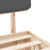  Posteljni okvir z oblazinjenim vzglavjem Temno siva 75 x 190 cm, (5000101682) | Shoptok.si