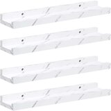  Polica na zidu s policom 4 pcs Bijeli mramor 40 x 9 x 3 cm | shoptok.hr