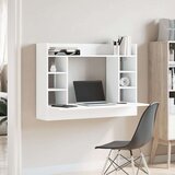  Zidni radni stol bijeli 105 x 48 x 75 cm od konstruiranog drva | shoptok.hr