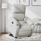 Maison Chic Električni naslanjač - Relax naslanjač s funkcijo vstajanja sv. siva mikrovlakna, (22061100) | Shoptok.si