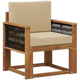  Srednja sofa za van Čvrsto drvo akacije Prirodna | shoptok.hr