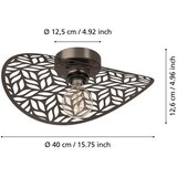 Lesnina XXXL STROPNA SVETILKA SWABY 40/12,5 cm | Shoptok.si