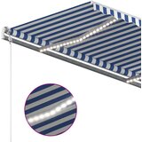 vidaXL tenda na ručno uvlačenje s LED svjetlima 3 x 2,5 m plavo-bijela | shoptok.hr