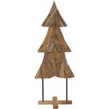 vidaXL Božično drevo z stojalom Rjava 150 cm Trdna tikovina | Shoptok.si