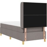 Box Postelja s pomičnim dnom in vzmetnico Taupe 100x200 cm Tkanina, (22050480) | Shoptok.si