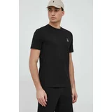 Armani Exchange Bombažna kratka majica črna barva