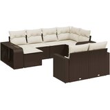  10-dijelni set vrtnih sofa od poliratana s jastucima smeđi | shoptok.hr