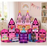 Magnetic Construction Blocks Princess Castle Pink 38 pcs. Slike