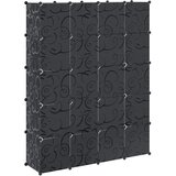  Modularni ormarić s 14 pretinaca crno-bijeli 37x146x180,5 cm | Eponuda.com