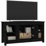TV ormarić crni 103 x 36,5 x 52 cm od masivne borovine | Eponuda.com