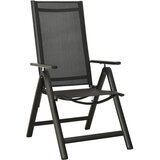 Maison Chic Zložljivi Vrtni Stoli - Stol za vrti 2 kosa tekstil in aluminij črni JS2688, (21876519) Cene