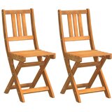  Vanjske bistro stolice s jastukom 2 pcs Čvrsto drvo akacije | shoptok.hr