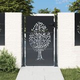  Vrtna vrata antracit 100x125 cm čelična s uzorkom stabla | shoptok.hr