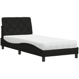 Krevet s madracem crni 90x190 cm od tkanine | shoptok.hr