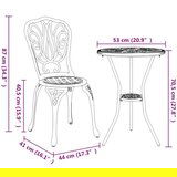  3-dijelni set za vrt u zelenoj boji od lijevanog aluminija | shoptok.hr