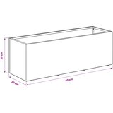  Vrtna saksija 2 kom. Rđa 40 x 20 x 20 cm Otporni čelik | shoptok.hr