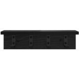  Vješalica za kapute na zidu Crni hrast 40 x 10,5 x 10,5 cm | shoptok.hr