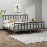 Furnova Posteljni okvir siv iz borovine 200x200 cm, (21938971) Cene