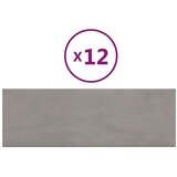  Zidne ploče 12 kom svjetlosive 90 x 30 cm baršunaste 3 24 m² | shoptok.hr