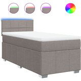 Maison Chic Box spring postelja - Vzmetna postelja z vzmetnico taupe 80x200 cm blago SL23736, (21879918) | Shoptok.si