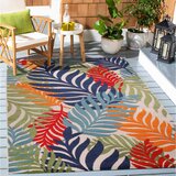 Lesnina XXXL PREPROGA ZA ZUNANJO UPORABO Floral 80/150 cm tkano večbarvno | Shoptok.si