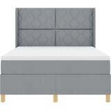 vidaXL Postelja z vzmetnico Svetlo siva 140x190 cm Tkanina, (22050894) | Shoptok.si