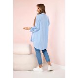 Kesi Włoski Cotton muslin shirt oversize blue | Shoptok.si