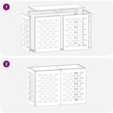 vidaXL Crna Metal 90 x 40 x 60 cm Pokrov za klima uređaj Pravokutni | shoptok.hr