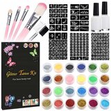 Dexxer glitter tattoo komplet za izdelavo bleščečih tatujev 120 šablon WSZ-036 Cene