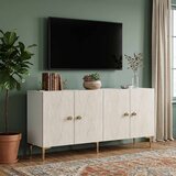 Hanah home komoda Squarel 180, 180 cm, bela / travertin | Eponuda.com