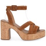 Nero Giardini Sandali & Odprti čevlji NERO GIARDINI 326 VELOUR TABACCO Kostanjeva | Shoptok.si