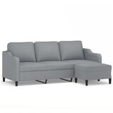 Maison Chic kavč - Sofa - Kanape trosed s stolčkom za noge svetlo siv 180 cm blago, (21727958) | Shoptok.si