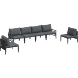 vidaXL Sjedeća garnitura za vrt 6 pcs Antracitno siva Čelik | shoptok.hr