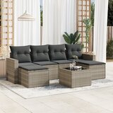 vidaXL 7-dijelni set vrtnih sofa svjetlosivi od poliratana Cijene