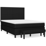  Krevet s oprugama i madracem crni 140 x 190 cm od tkanine | shoptok.hr